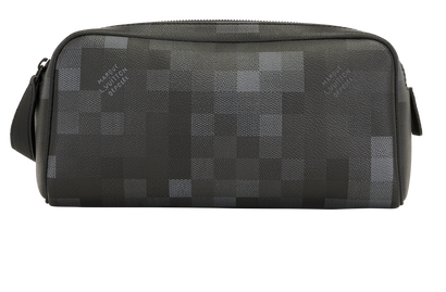 Louis Vuitton Dopp Kit Toiletry Pouch, &pound;520, Accessories, Black, Canvas/Leather, Front view